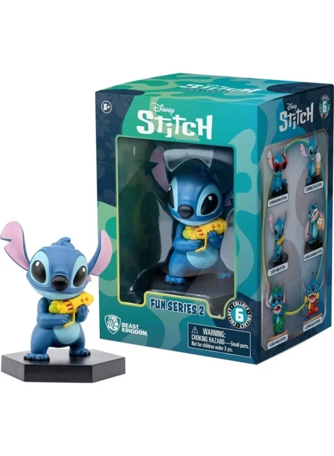 Disney Lilo & Stitch Fun Series 2 with Window Box - Ray Gun Stitch | Collectible Figure | Stitch Figurine | Display Figure | Perfect Gift for Collectors and Kids